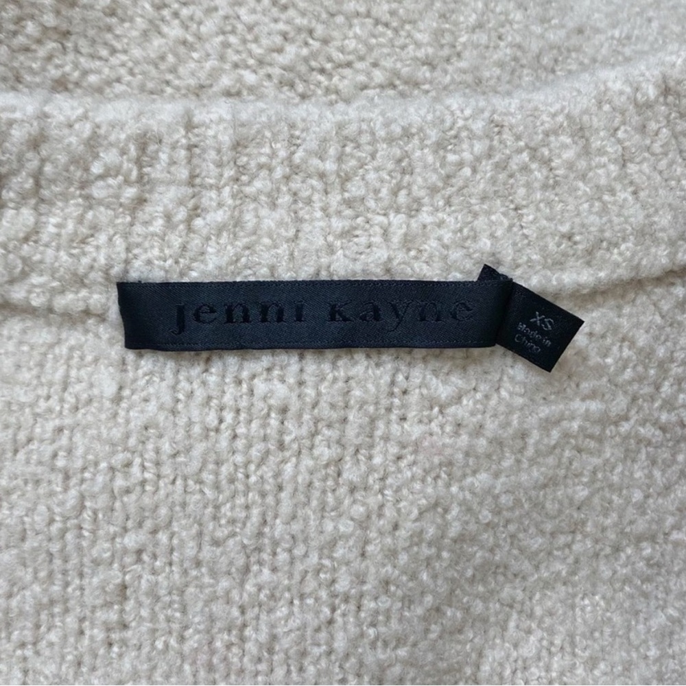 Jenni Kayne Merino Wool Boyfriend Cardigan Sweater in Cream/Sand | Size XS - Picture 6 of 6